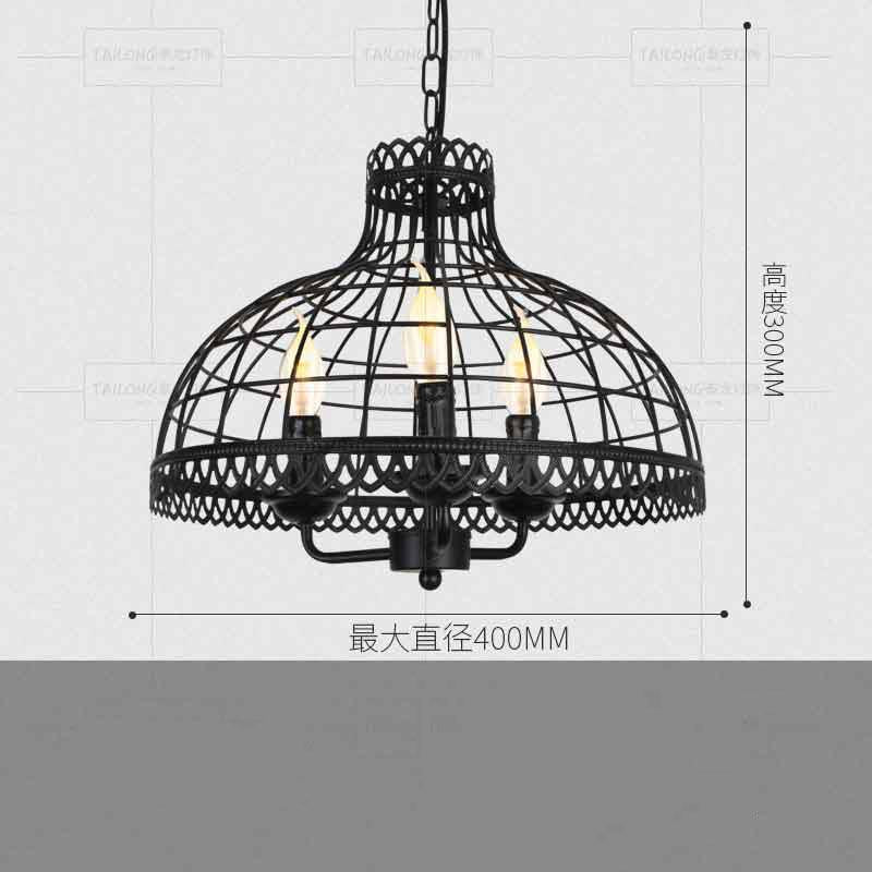 Retro industrial American country style wrought iron chandelier creative personality chandelier