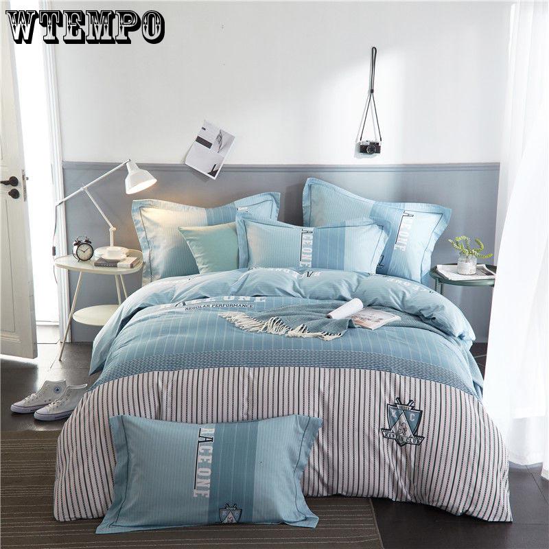 4 Pcs Set Pillowcase Soft Comfortable Bedding Set Home Quilt Cover Set Queen King Size