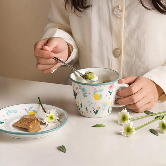 Mug Ins Harajuku Style Ceramic Coffee Cup Female Student Cute Korean Style High-value Water Cup Home