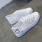 Sneakers Women Fashion Breathable Summer Platform Casual Shoes Lace Leisure Flat White Canvas Women's Vulcanize Shoes