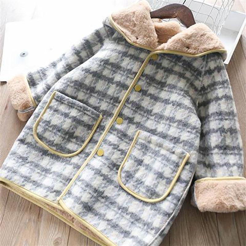 Girls Woolen Coat Autumn and Winter Long Children's Thick Woolen Coat To Keep Warm and Windproof Winter Clothes