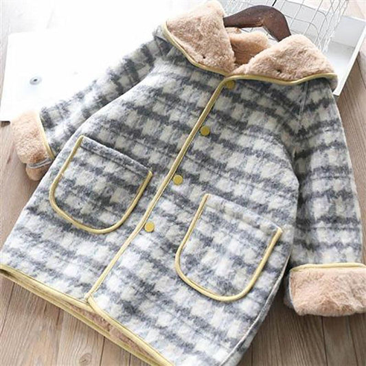 Girls Woolen Coat Autumn and Winter Long Children's Thick Woolen Coat To Keep Warm and Windproof Winter Clothes