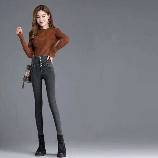 Fashion Jeans Women Pencil Pants High Waist Jeans Sexy Slim Elastic Skinny Pants Trousers Jeans