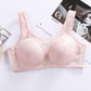 Underwear Ladies Gather Big Breasts To Show Small Seamless Non-wireless Bra Sexy Thin Mold Cup Jacquard Anti-sagging