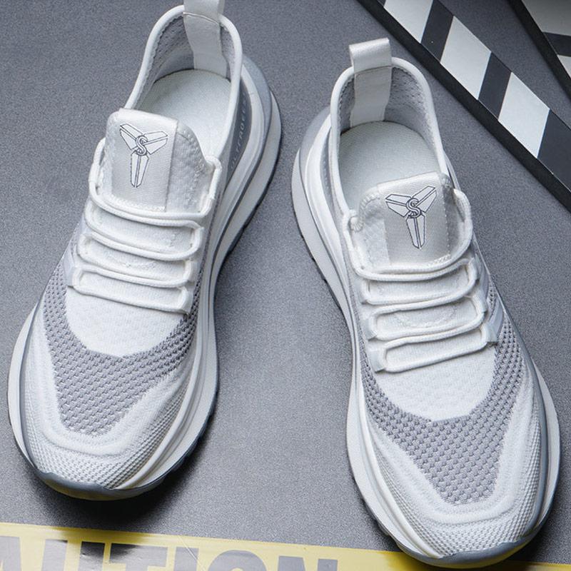 Men's Spring and Summer Breathable Deodorant Casual Sports Shoes Running Shoes Trend All-match Flying Mesh Shoes