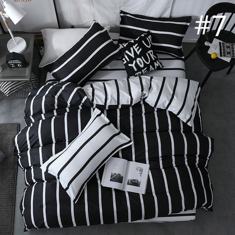 WTEMPO 12 Styles Bedding Set Duvet Cover Set Polyester Fiber Bed Sheet Sets Sets Black Cat Size Twin