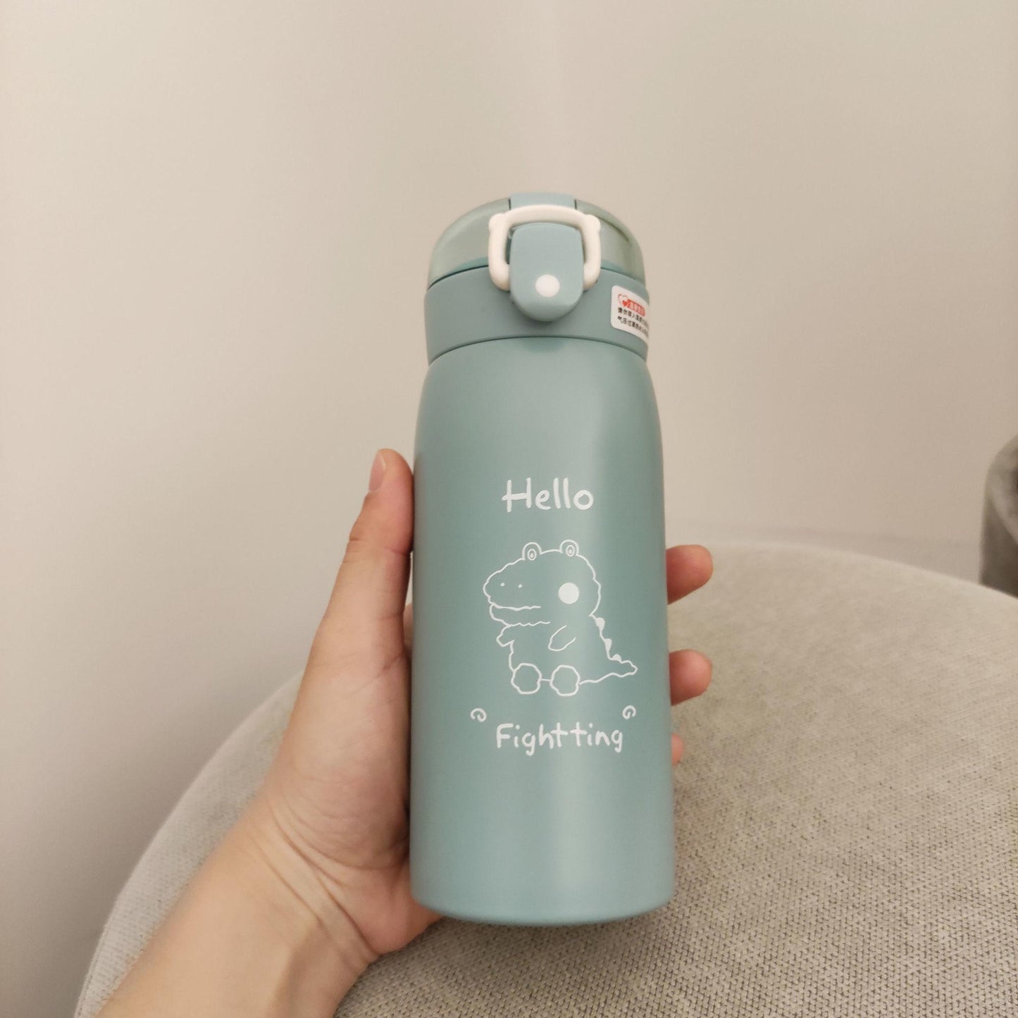 Cup Ins Male and Female Students Korean Version of Cute Household Anti-fall High-value Large-capacity Straw Thermos Cup