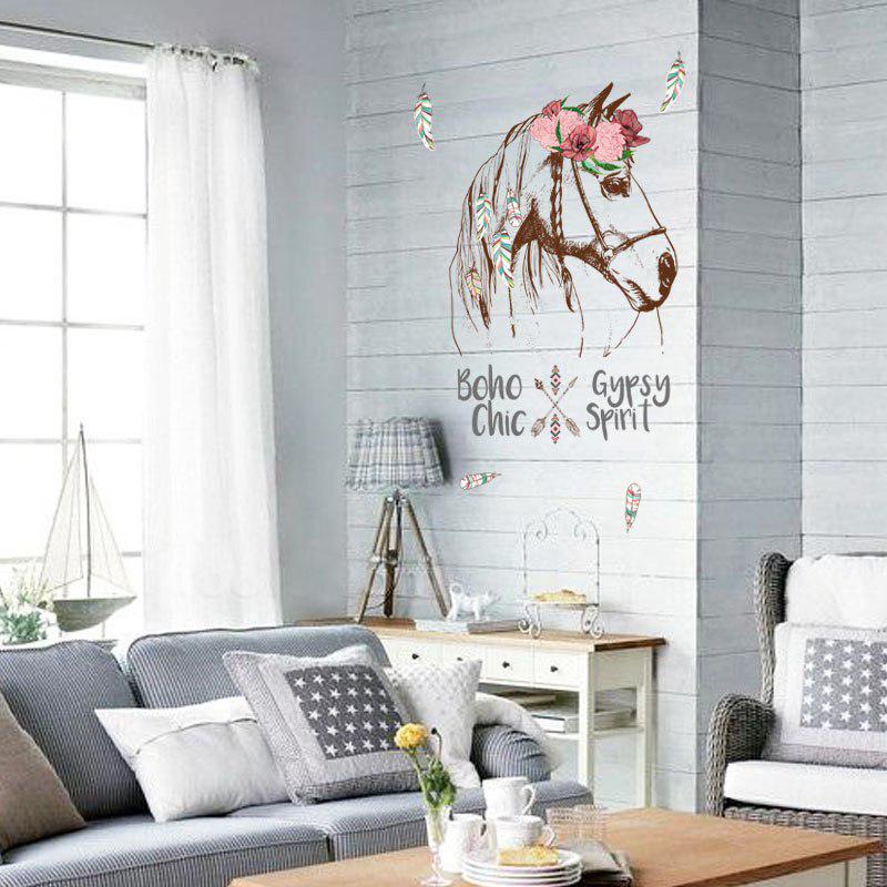 [Wall sticker ]Cartoon Horse Head Wall Decoration Art Decals For Kids Rooms Nursery Children 'S Wall