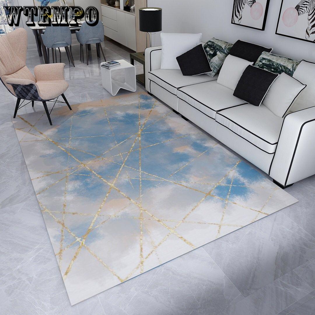 Modern Nordic Living Room Carpet Anti-Slip Soft Room Carpets Area Rugs Bedroom Large Mats