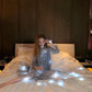 Shiny Women Dress Sequined Transparent Loose A Line Mesh Patchwork Elegant Solid Summer Dress