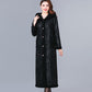 Winter Coat Mid-length Loose Fashion Ladies Plus Velvet Western Style V-neck Deerskin Velvet Coat Women