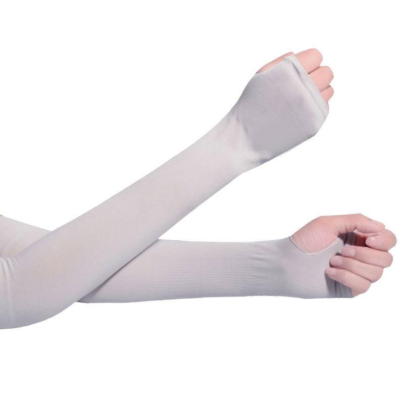 3 Pairs Women Long Gloves Ice Silk Sunscreen Arm Sleeves Sun UV Protection Arm Warmer Half Finger Sleeves