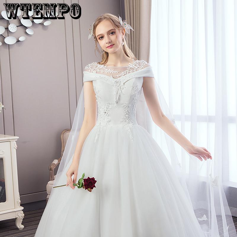 Lace up Fashion Gift Dress Wedding Dresses formal Lace Romantic Bride dress