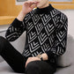 Autumn and Winter Semi High Neck Sweater Men's Korean Imitation Mink Sweater Thickened Youth Bottoming Shirt