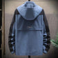 Spring Large Size Men Coat Boutique Hooded Jacket Soft and Comfortable Parka Casual Loose Workwear