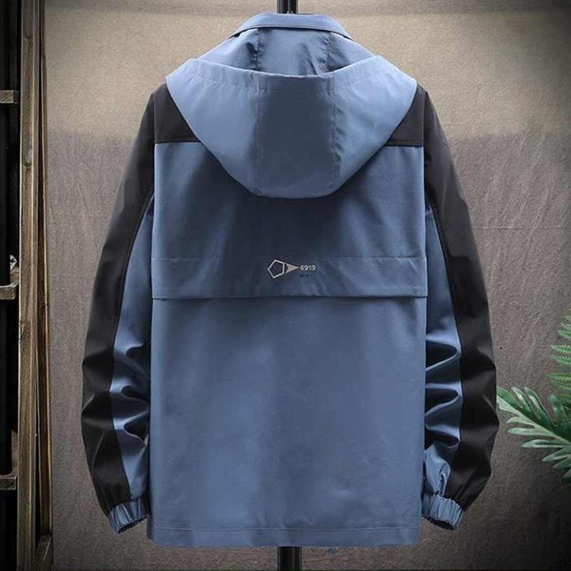 Spring Large Size Men Coat Boutique Hooded Jacket Soft and Comfortable Parka Casual Loose Workwear