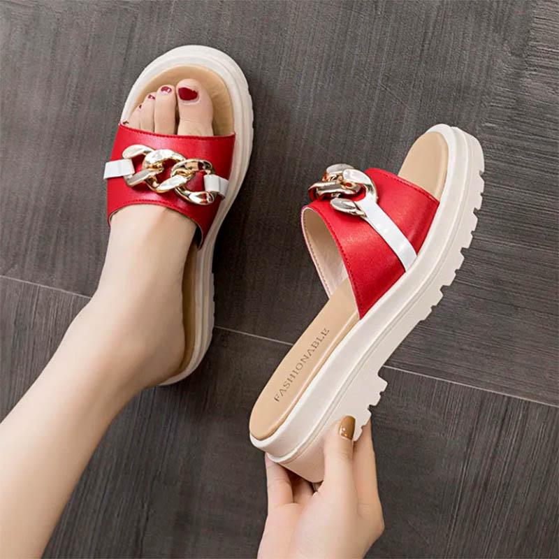 Outer Wear Slippers Women's Trendy Fashion Thick Bottom Non-slip Waterproof Slippers