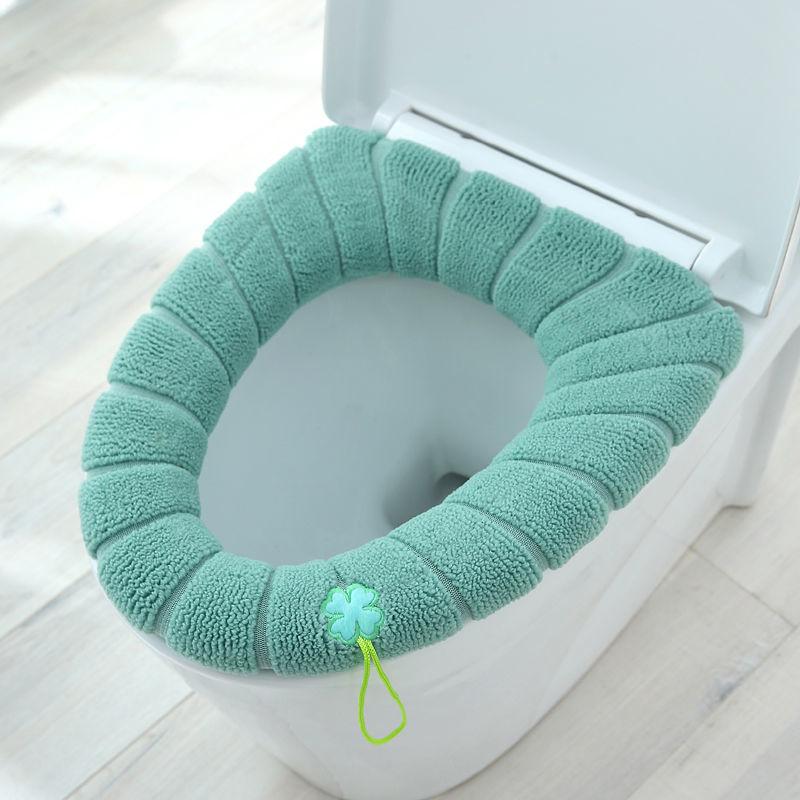 Two Pieces of Universal Toilet Seat Cushion Household Toilet Cover Cushion Thickened In Winter Toilet Cover Toilet Ring Cushion Washable