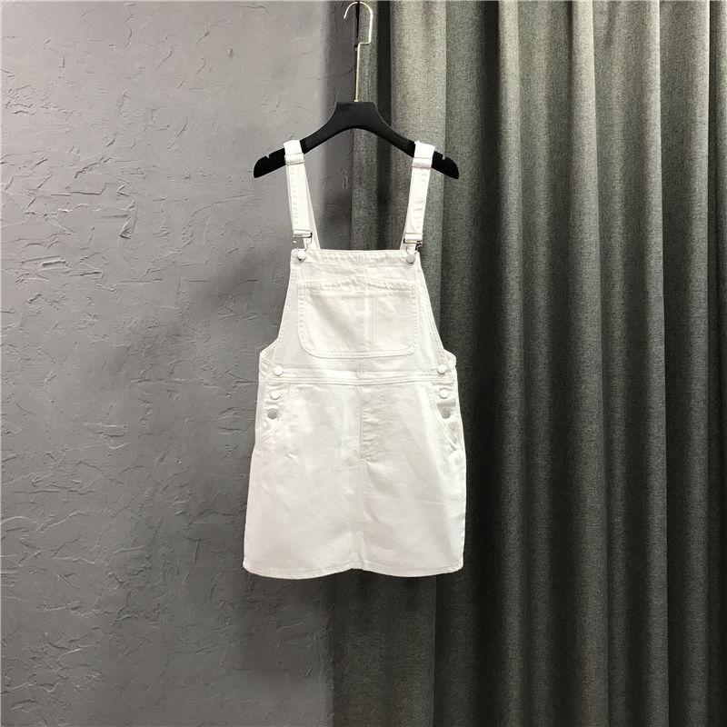 Korean Version of The Denim Short Skirt Female Spring and Summer Age Reduction Is Thin and Small Can Be Salt Can Be Sweet Sling Pink Dress