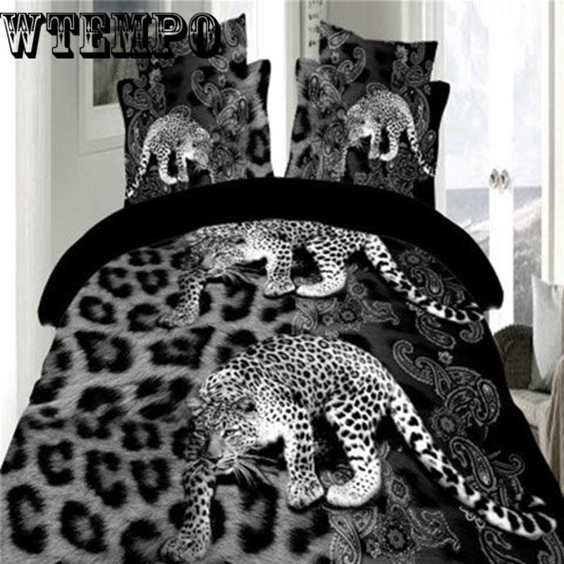 Four-piece 3D Printed Quilt Cover Simple Bedroom Bedding Soft Household Items Set