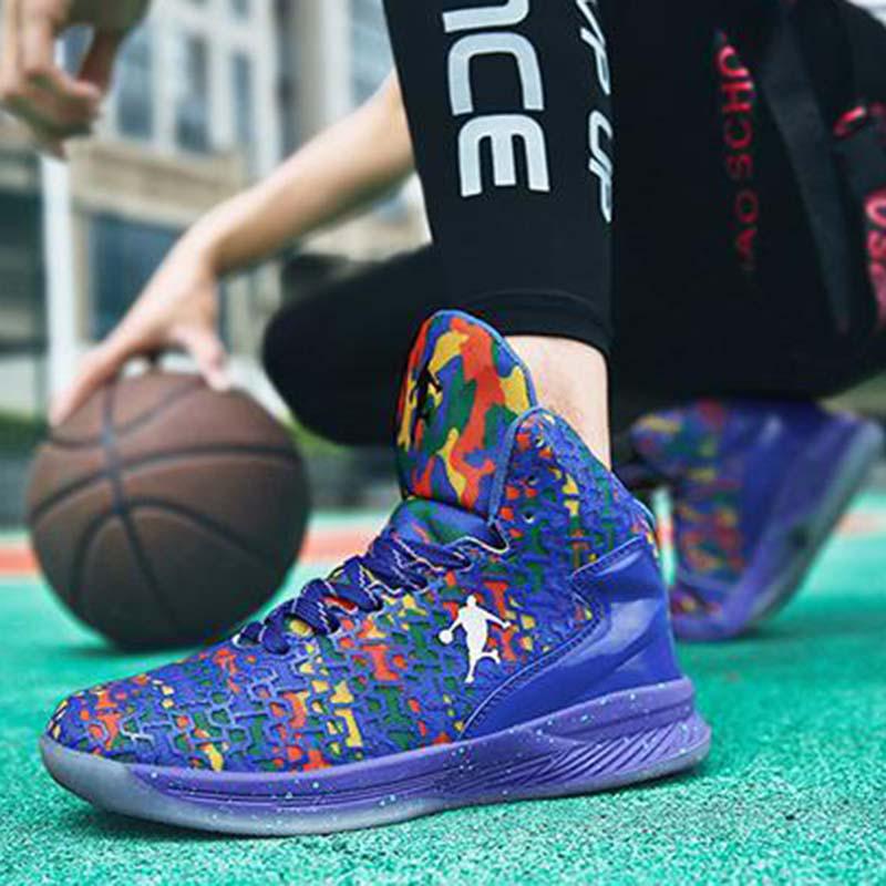 37-47 Men Sneakers Shockproof Basketball Shoes Non-slip Lightweight Breathable Couple Running Shoes
