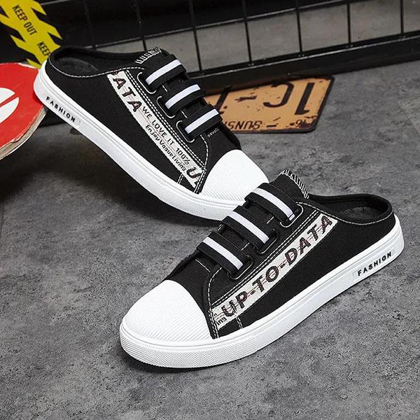 Men's Spring and Summer Soft Canvas Shoes Men Large Size Casual Soft Sole Flat Sports Slippers