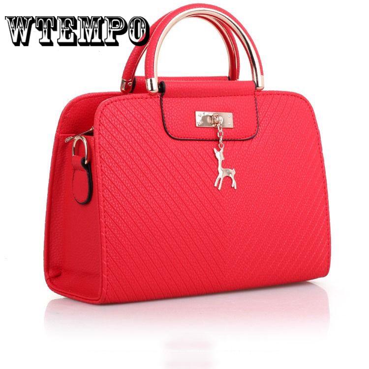Female Deer Pendant Handbag Fashion Women Shoulder Bag Large Capacity Crossbody Messenger