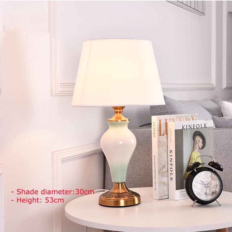 Modern Classical Fabric Crystal Desk Lights Vintage Creative Table Lamp Bedside Home Living Room