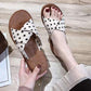 Women Fashion Flip Flops  Bohemia Bowknot Flax Linen Flip Flops Beach Shoes Wedges Bottom Slippers Sandals