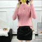 6 Colors Women Long Sleeve Skin-friendly Sweater Solid Color Turtleneck Bottoming Knitwears