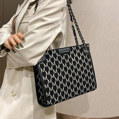Bags Women Go Shopping Large-capacity Shoulder Bags Large Bags Casual Fashion Fashion All-match Chain Square Bag