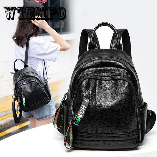 Europe Fashion Women Backapck Scrub PU Leather Women Bags Mini Shoulder Bag Ladies Backpacks