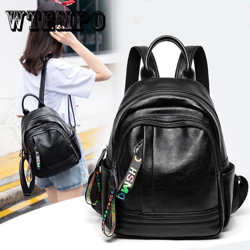 Women Leather Backpacks Female Shoulder Bag Ladies Vintage School Bags For Girls Travel BackPack