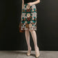 Exquisitely Floral Embroidered Water-soluble Lace Skirt Women's Knee Skirt High-quality Mesh Bag Hip A-line Skirt Retro Pattern Mid-length Skirt