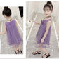Children's Clothing Girls Summer Clothing Solid Color Sweet Mesh Dress Sleeveless Children's Vest Skirt Girl Princess Dress