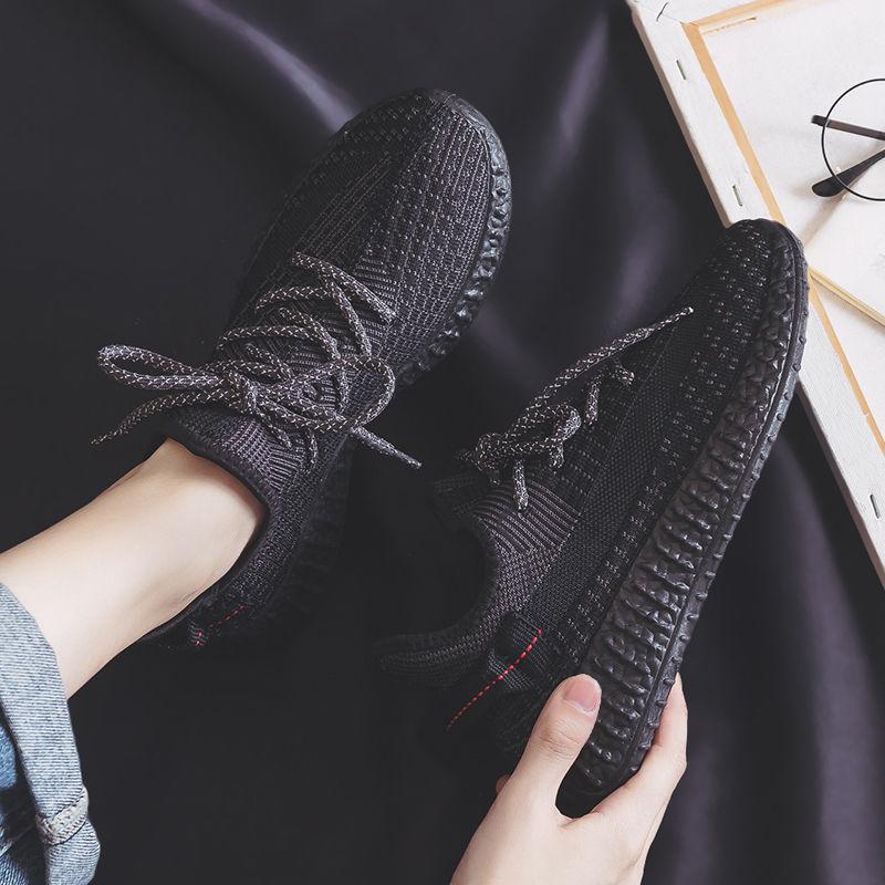 Spring Autumn Men's Sports Shoes All-match Casual Men's Black Coconut Shoes Sports Running Daddy Shoes