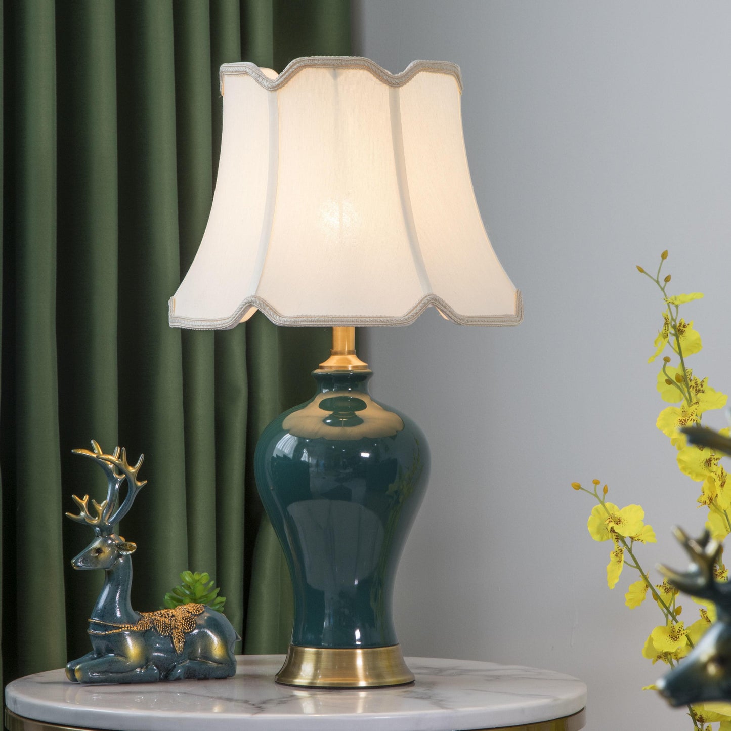 Table Lamp Bedside Lamp Ceramic Lamp Generous Luxury Table Lamps for Living Room Bedroom Led Lamps