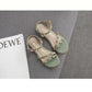 Women's Flat Sandals Summer Rivet Roman Sandals All Match Casual Temperament Sandal Non-slip Comfortable Lightweight Beach Shoes