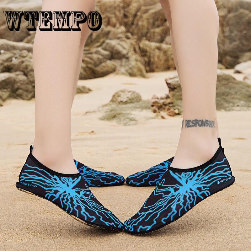 Men Women Water Shoes Summer Aqua Slippers Beach Slip on Waterpark Sandals Slides