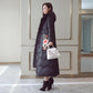 Chinese Style Cotton-padded Jacket Women's Winter Long Section Thick Ethnic Style Down Padded Jacket Over The Knee Padded Jacket Stand-up Collar Hood