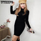 Women Solid Color Sweater Autumn Winter Sweater Dress Long Sleeve Knitted Dress