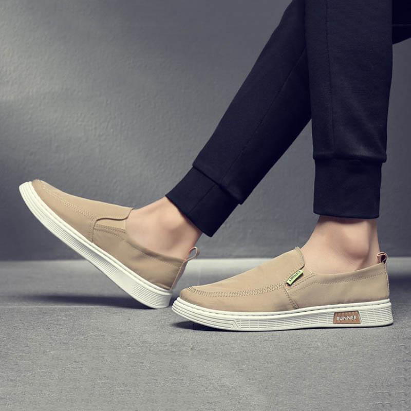 Spring Summer Canvas Shoes Men's Korean Version All-match Casual Cloth Shoes Ice Silk Breathable Deodorant Driving Shoes