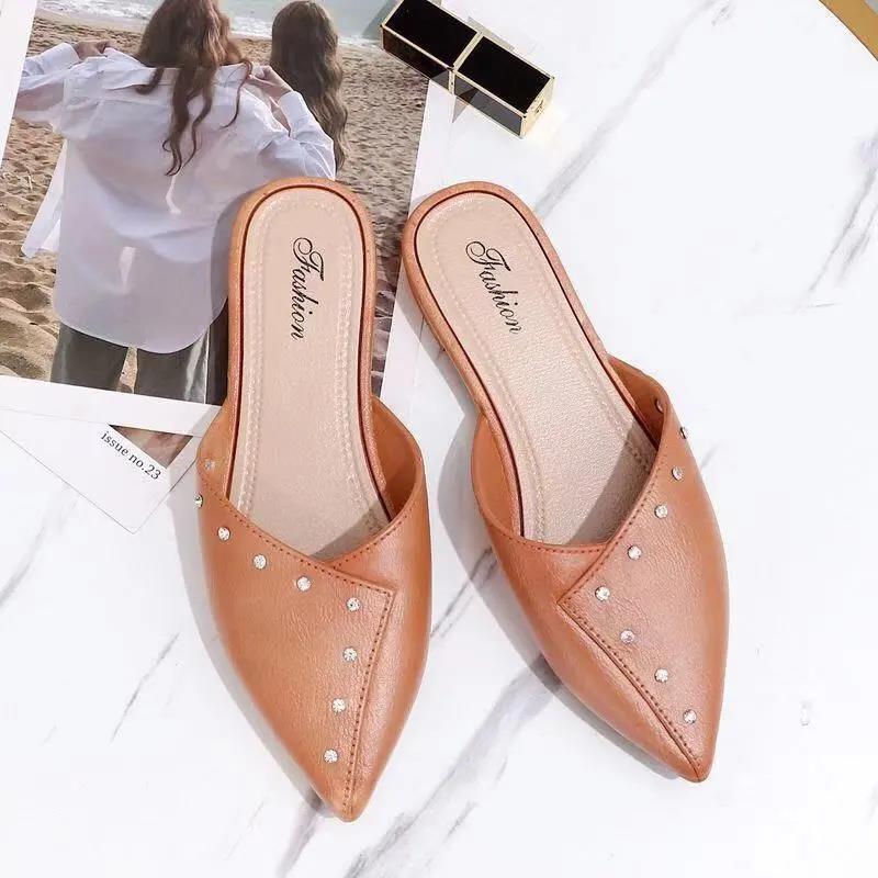 Women's Summer Outer Wear Non-slip Wear-resistant Sandals Solid Color Slippers