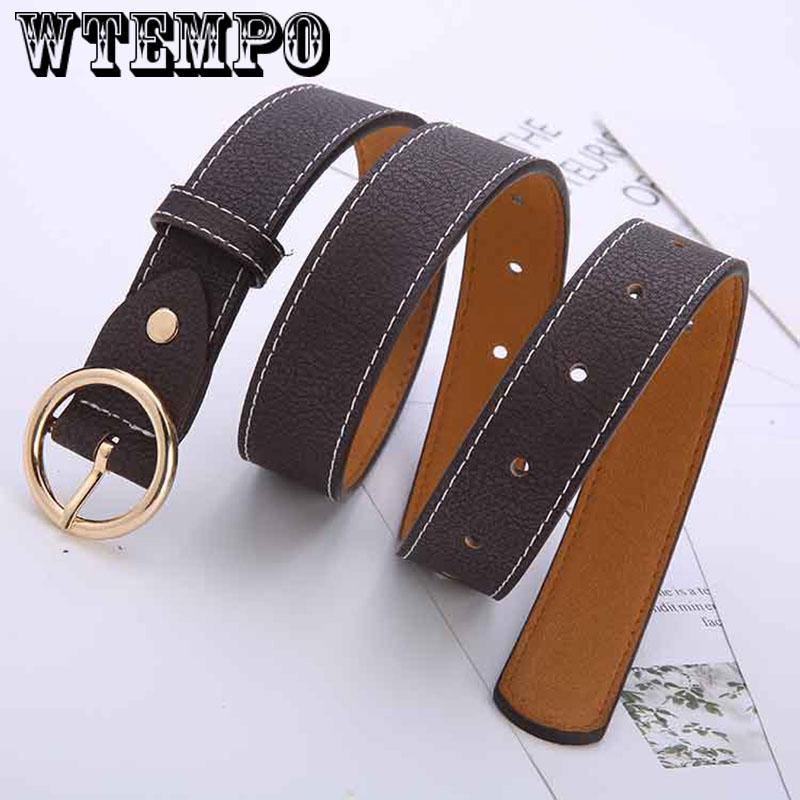 Fashion Classic buckle Ladies wide belt Women's high quality female casual leather belts for jeans