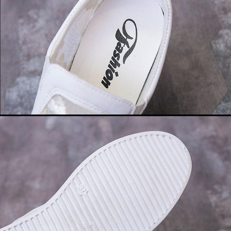 Increase Women's Cloth Shoes In Spring and Summer Hollow Embroidery Women's Single Shoes Casual Net Shoes