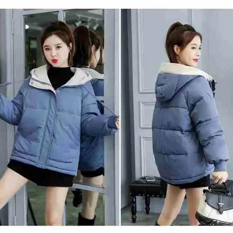 Down Padded Jacket Female Winter Student Korean Version of Bread Jacket Short Padded Jacket Loose Thick Padded Jacket