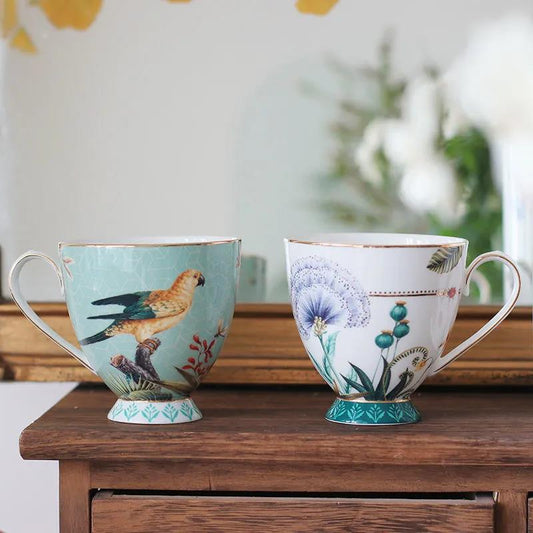 Bone China Mug Water Cup Gift Ceramic Coffee Cup Small Luxury European Style Set
