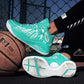 Men Leather Sneakers High-top Wear-resistant Basketball Shoes Deodorant Comfortable Running Shoes
