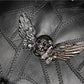 Business Briefcase Men Black Rivets Large Capacity Anti-theft Shoulder Crossbody Mobile Phone Bag