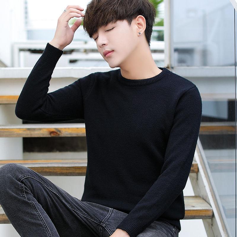 M-4XL Long Sleeved T-shirt Cotton Warm Round Neck Tee Shirt  Casual Pullover Shirts
